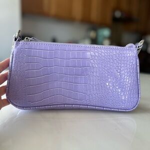 Lavender Croc-Embossed Women's Bag